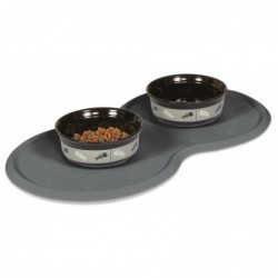Gray rubber pad for bowls